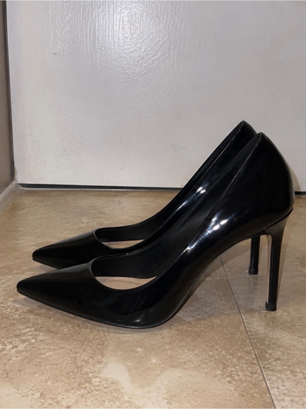 Aldo Black Patent Pointed-Toe Stiletto Pumps